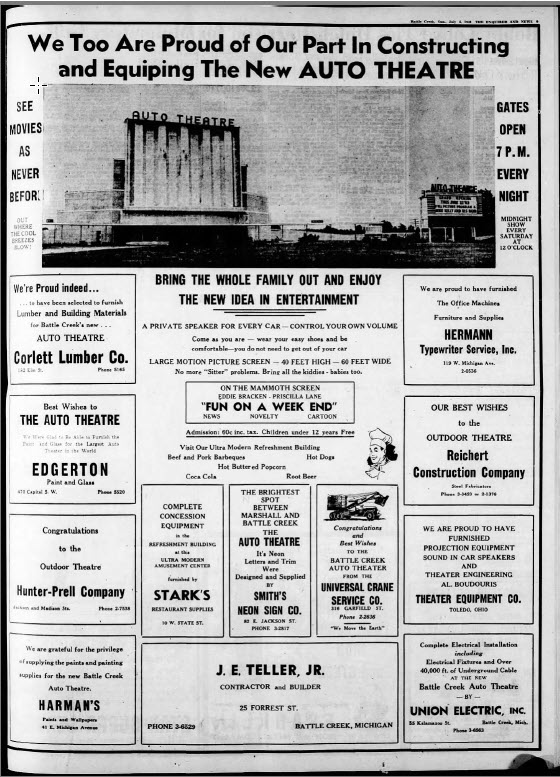 Auto Theatre - July 4 1948 Ad (newer photo)